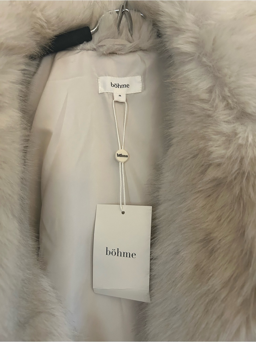 bohme Jordan Cream Plush Faux Fur Jacket - Picture 10 of 11